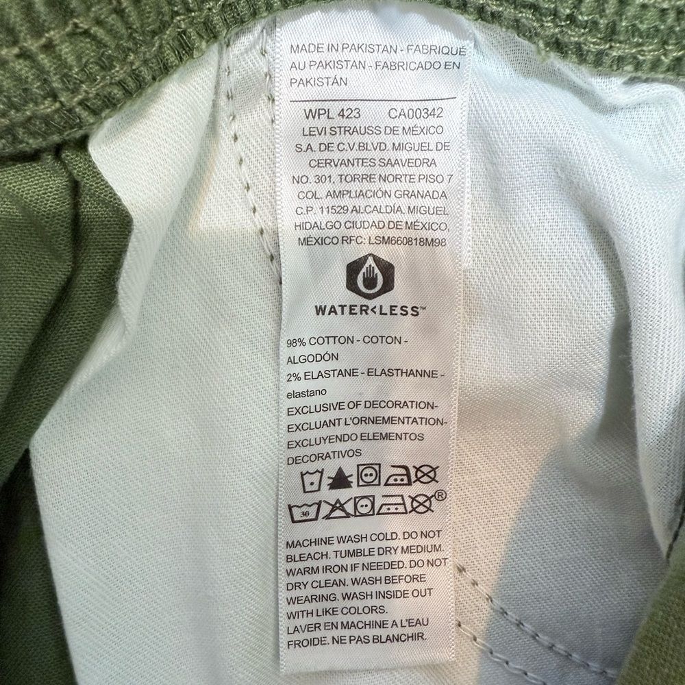 Signature by Levi Strauss Boys Olive Cargo Shorts Size XL - Picture 7 of 12